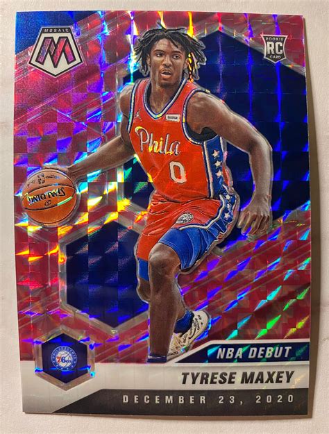 tyrese maxey rookie card #81 concourse 20-21